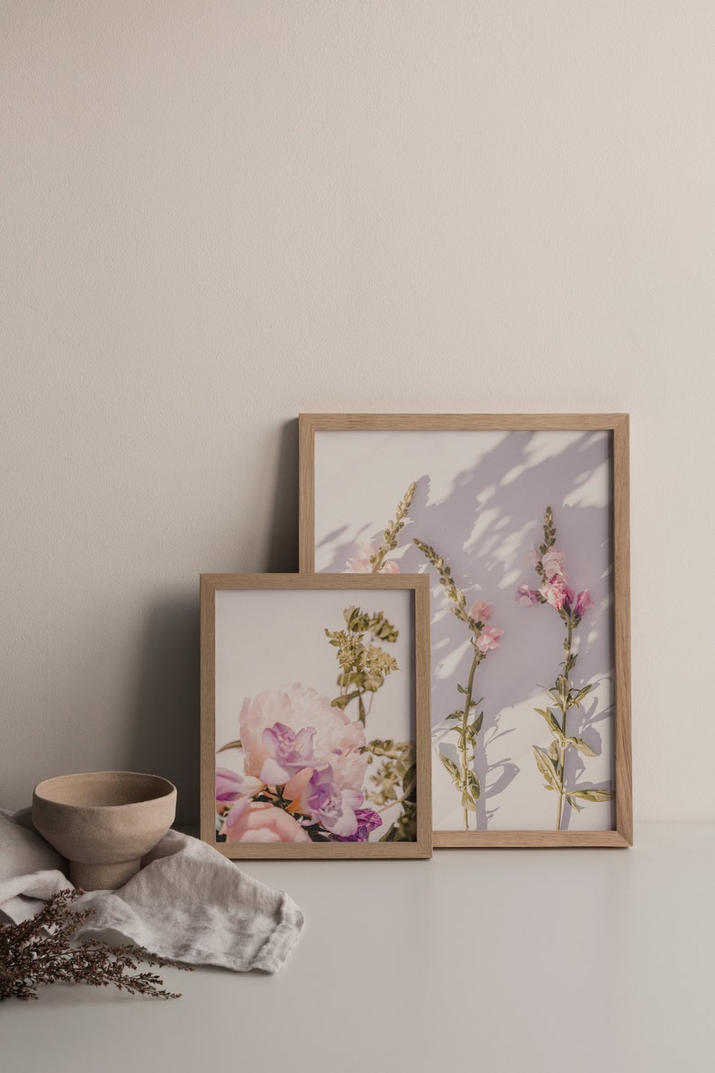 Floral Print Set Set of Prints Flower Wall Art Printable Etsy