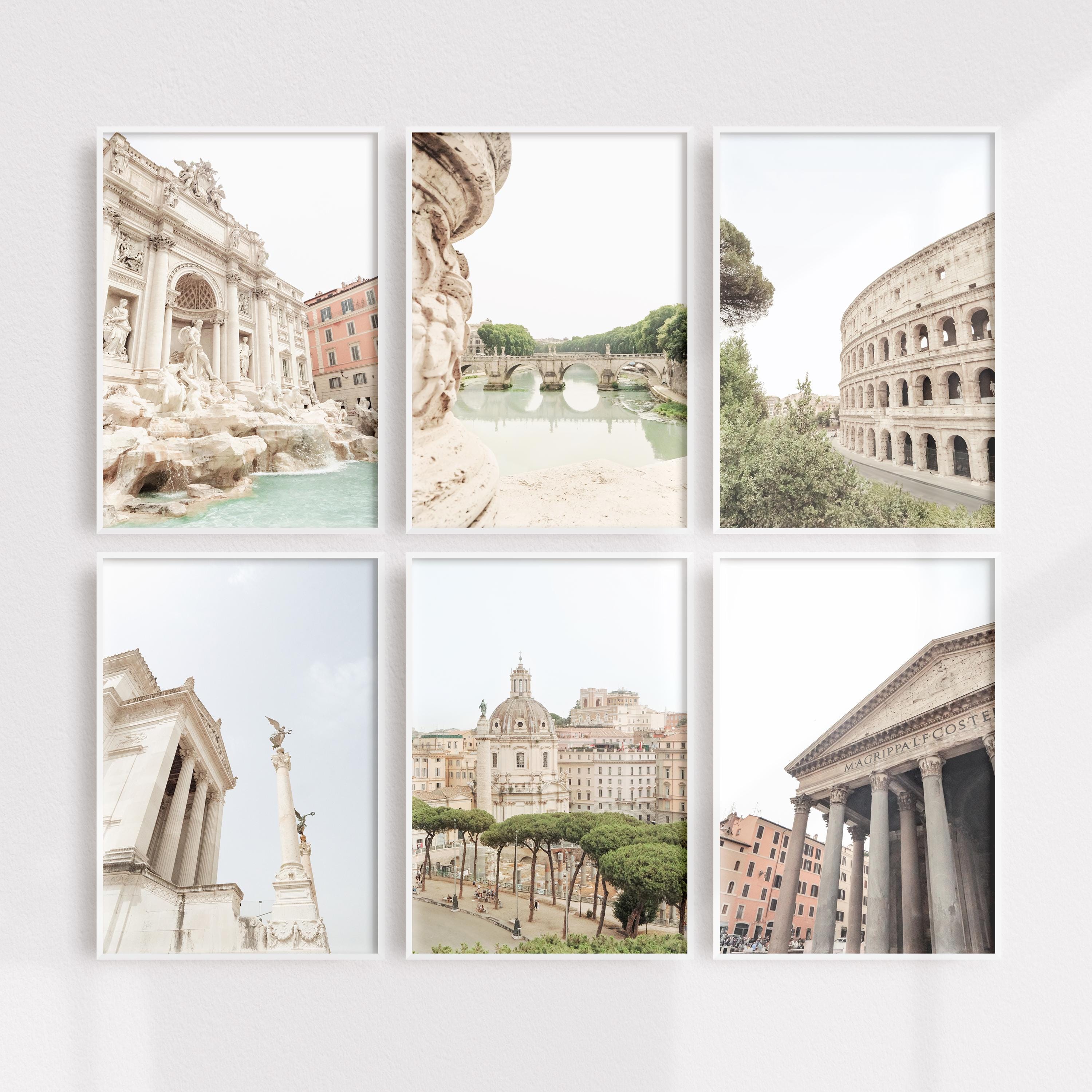 Italy Wall Art Rome Print Set of 6 Printable Art, Architecture Poster ...