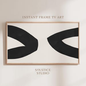 Abstract Samsung Frame TV Art Minimalist Frame TV Art, Black & White Frame TV Art Mid Century Modern Print for Digital Tv Instant Download