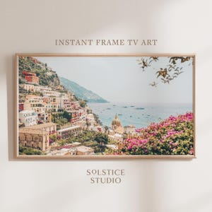 Positano Samsung Frame TV Art Amalfi Coast Frame TV Art Italy, Frame Tv Art Summer, Frame Tv Art Beach