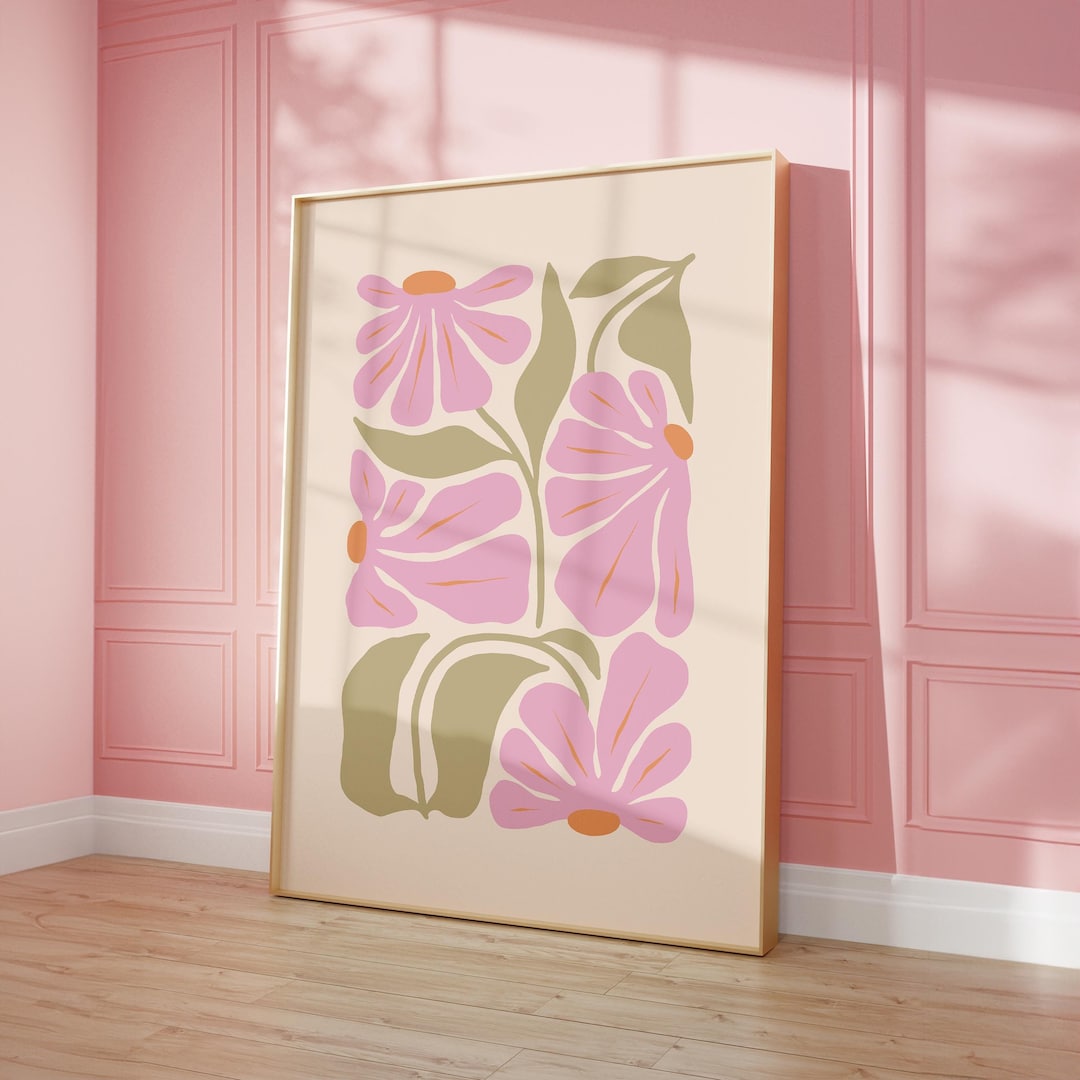 Pastel Pink Green Floral Printable Art Pastel Pink And Sage Retro pastel-pink-green-floral-printable-art-pastel-pink-and-sage-retro