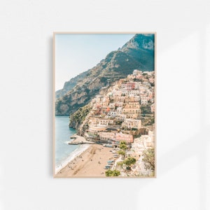 Stampa della Costiera Amalfitana / Arte stampabile della spiaggia di Positano / Italia Wall Art / Fotografia di Positano / Stampa artistica costiera estiva Download istantaneo