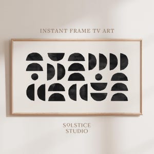 Samsung Frame TV Art Geometric Print, Black & White Abstract Print Modern Mid Century Wall Art Digital Download for Samsung Frame