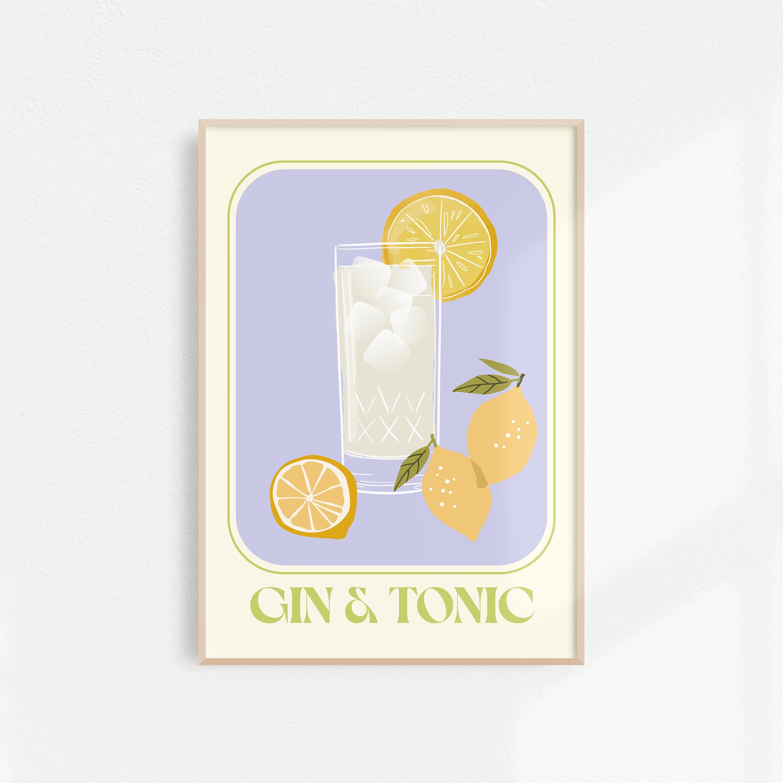 Von Prominenten bevorzugt Gin and Tonic Poster Etsy 