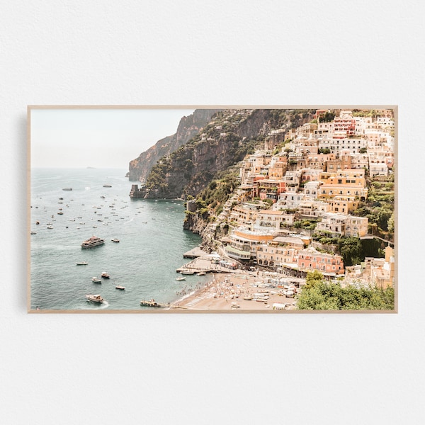 Samsung Frame TV Art Italy Positano, Amalfi Coast, Italian Summer, Vintage Italy Art for Frame TV Digital Download for Samsung Frame