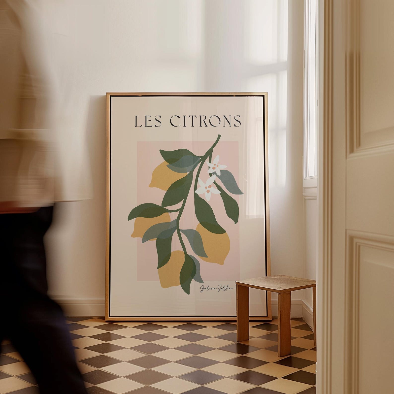 Les Citrons Lemons Poster: Vintage Kitchen Wall Art, Fruit Art Print ...