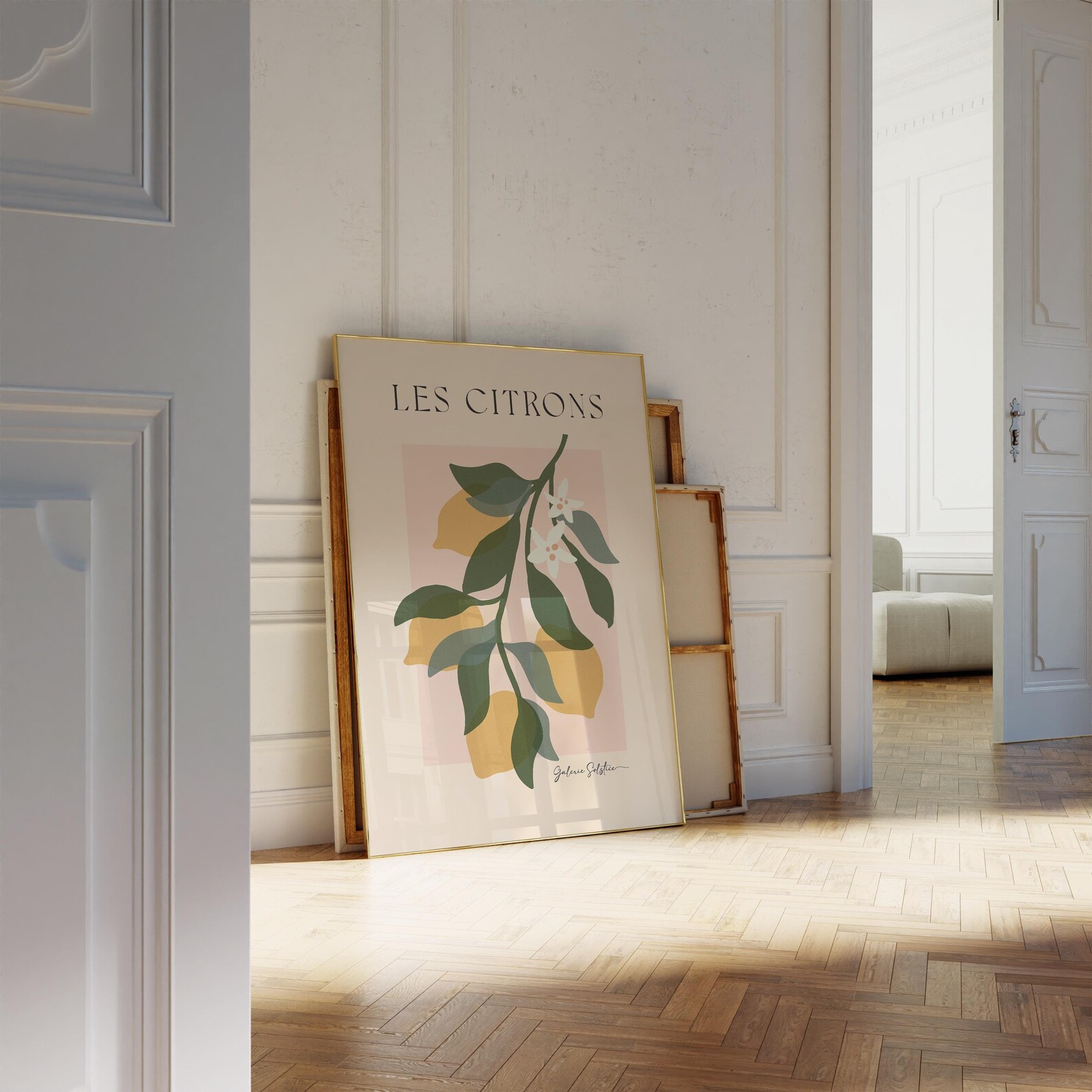 Les Citrons Lemons Poster: Vintage Kitchen Wall Art, Fruit Art Print ...