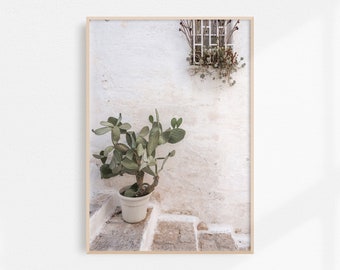 Puglia Print Neutral Italy Wall Art, White & Green Printable Art Italy Photography, Italian Village Wall Art Minimalist Mediterranean Art