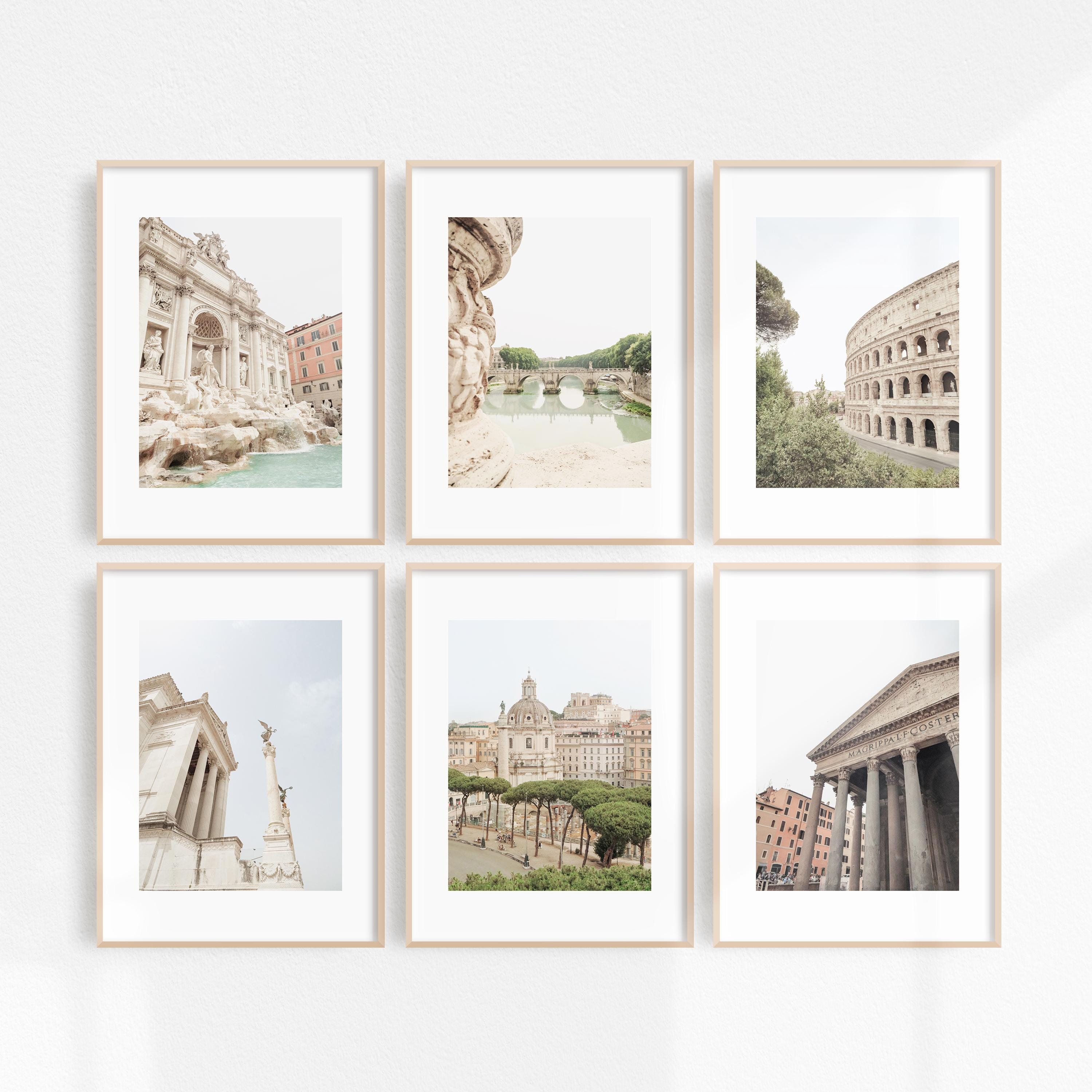 Italy Wall Art Rome Print Set of 6 Printable Art, Architecture Poster ...