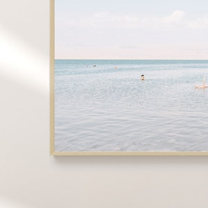 Serene Beach Print Swimming Print, Bathroom Decor Blue Bathroom Wall Art, Beach Photography Downloadable Print Beach Printable Art image 9