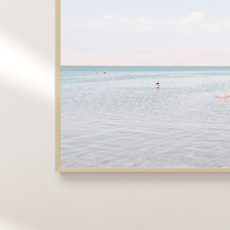 Serene Beach Print Swimming Print, Bathroom Decor Blue Bathroom Wall Art, Beach Photography Downloadable Print Beach Printable Art image 9