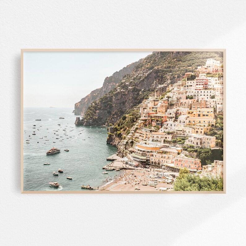 Positano Print Italy Wall Art Amalfi Coast Print Italy Etsy
