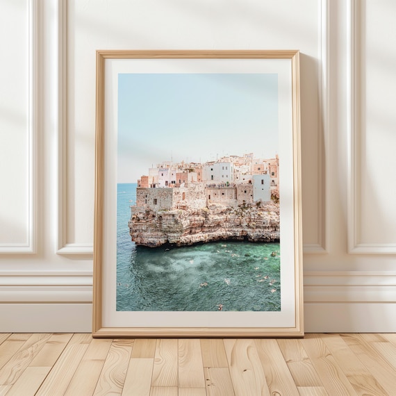 Polignano a Mare Print Puglia Italy Print, European Wall Art Puglia Printable Art Italian Summer Art Print Downloadable Print