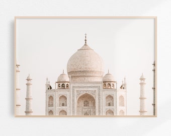 Taj Mahal Print | Architectural Print | Neutral Wall Art | Minimalist Print | Printable Art | Downloadable Print