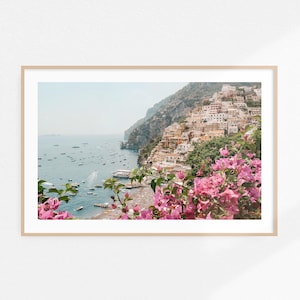 Stampa di paesaggi della Costiera Amalfitana, Fotografia di Positano, Arte murale italiana, Decorazione per la stanza di Amalfi, Arte stampabile italiana, Arte murale costiera italiana