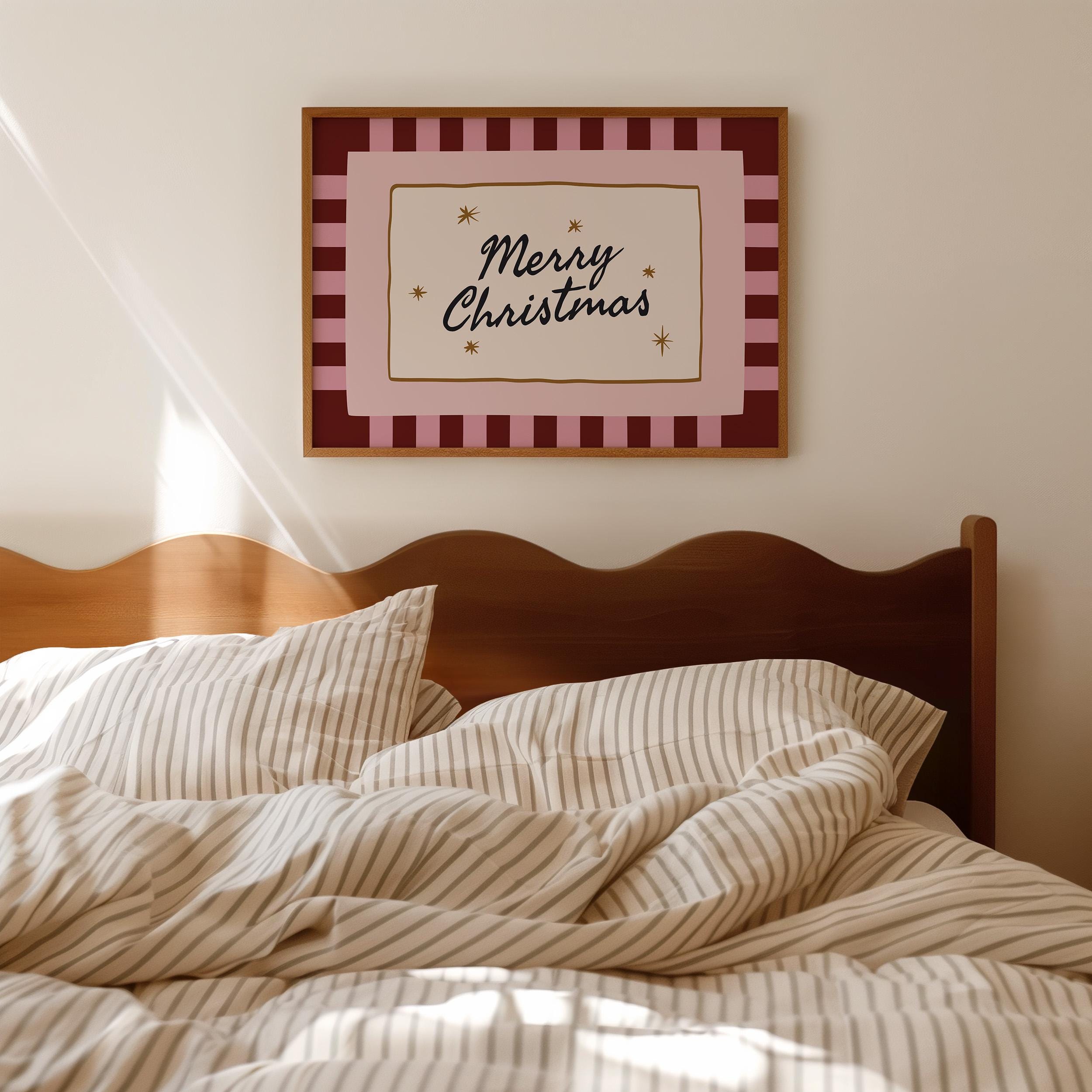Horizontal Christmas Print: Merry Christmas Printable Sign, Vintage…