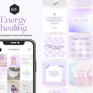 Energy Healing, Spiritual Instagram Branding, Spiritual Instagram Posts, Spiritual Marketing, Health and Wellness, Mystical Instagram, Yoga