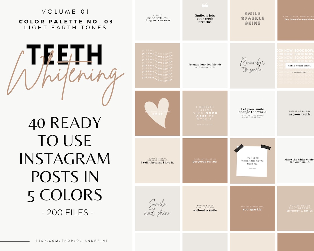 Social Media Teeth Whitening Post, Teeth Whitening Instagram Posts