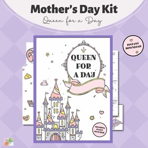 Mother's Day Queen for a Day Kit. Mother's Day Gift. Quick and Easy. Grandma pages included. Mother's Day Printable. Instant Download.