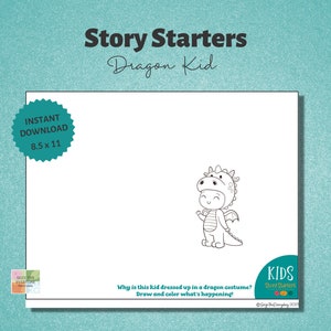 Coloring Page. Story Starters. Coloring + Imagination! Printable. Instant Download.