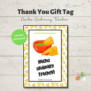 Leraar waardering cadeaukaarthouder. Nacho gewone leraar. Digitale afdrukbare Instant Download