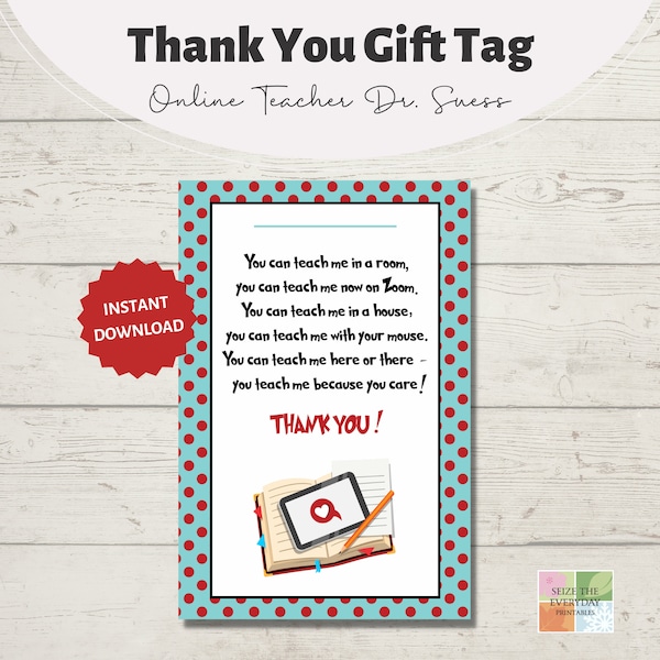 Dr Seuss Thank You - Etsy