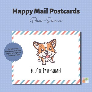 Tatzen Postkarte. Farb und S/W Versionen inklusive. Glückliche Post. Sofort Download Postkarte. Hund. Digitale Karte. Druckbare Postkarte.