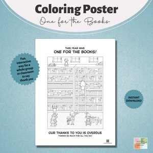 Teacher Appreciation Poster. Giant Coloring Poster. Poster Printable. Thank You Poster. Large Coloring for Kids. Instant Download.