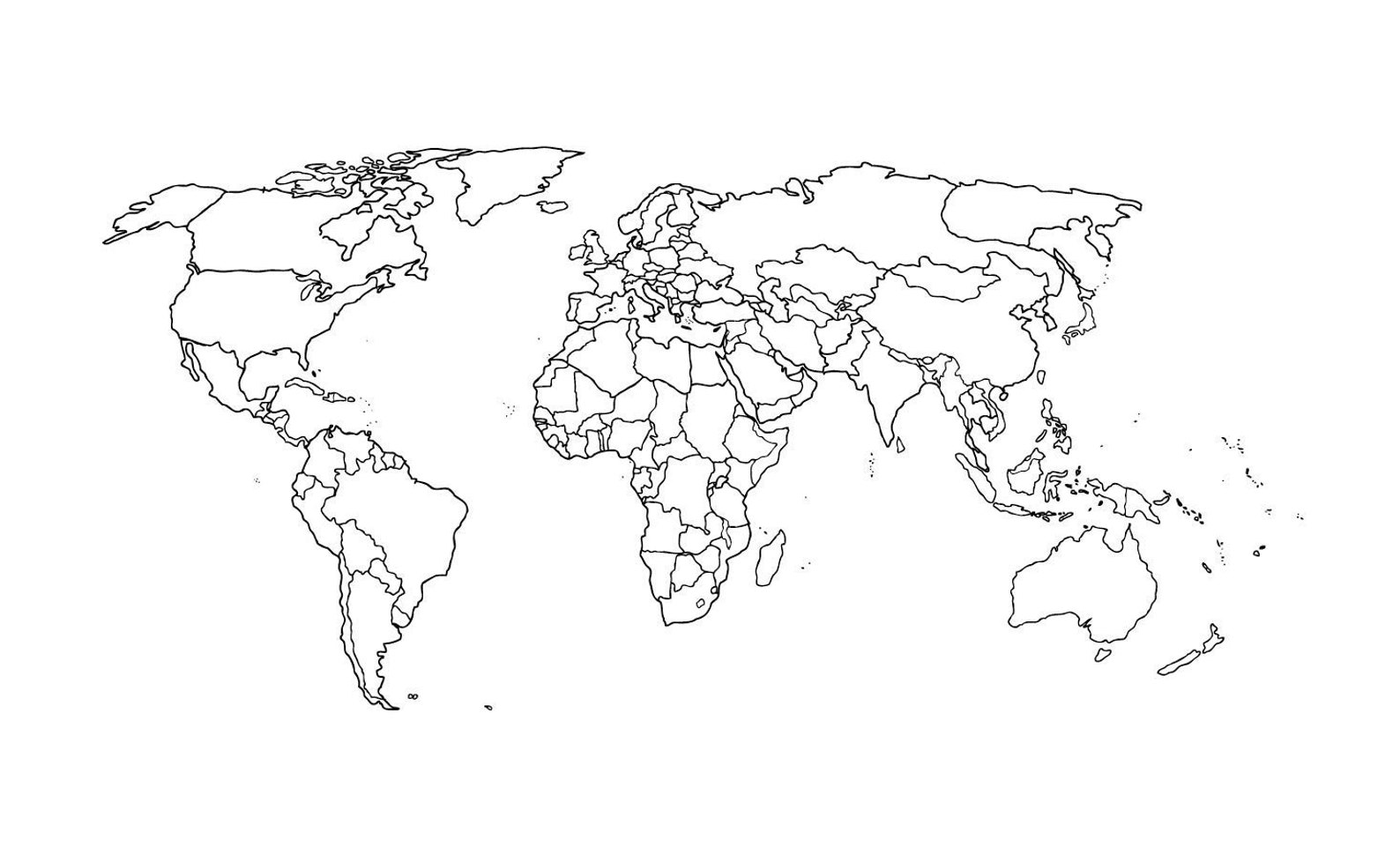 Карта мира нарисовать карандашом
