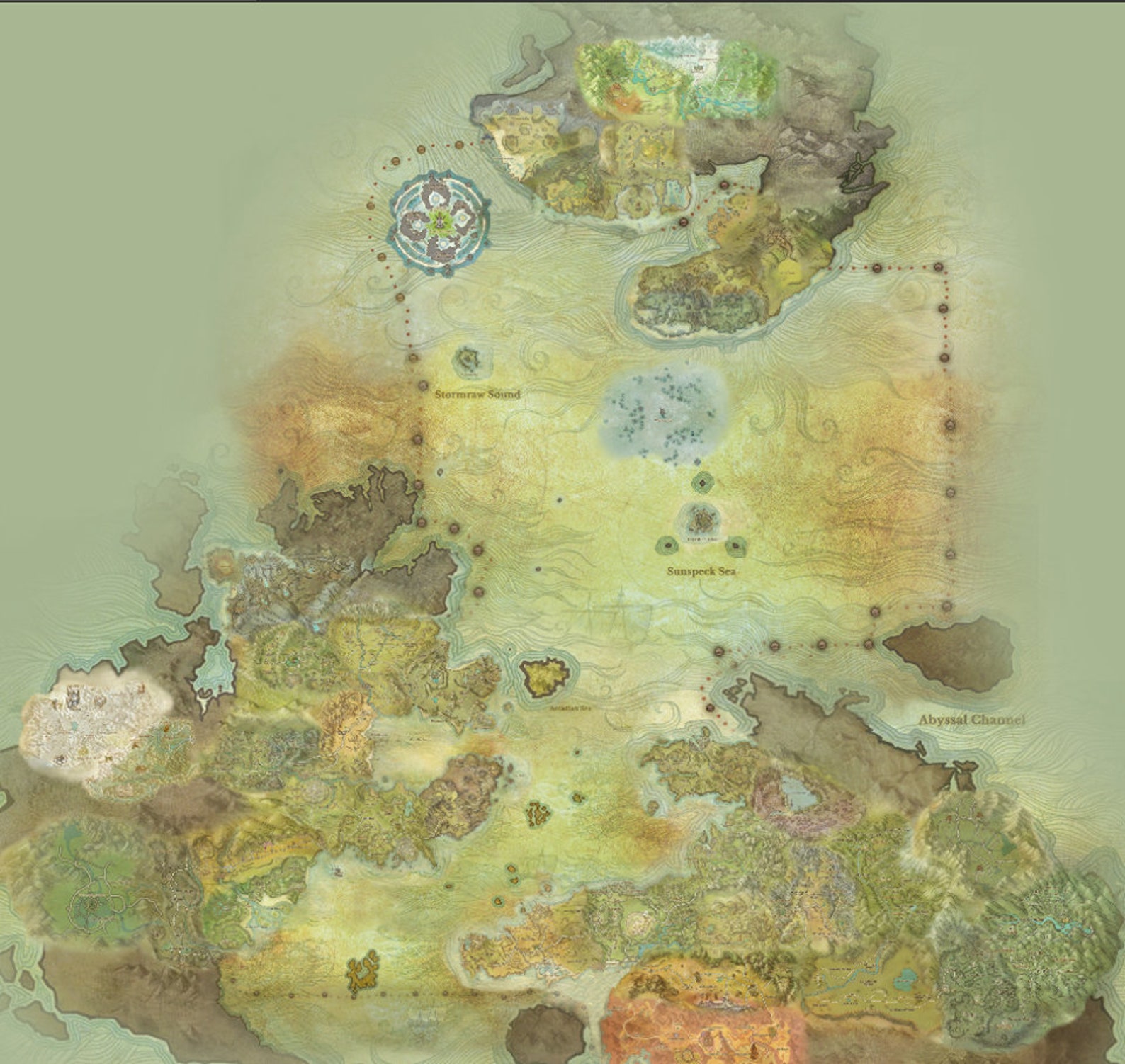 Archeage map with zones - lokiconnection