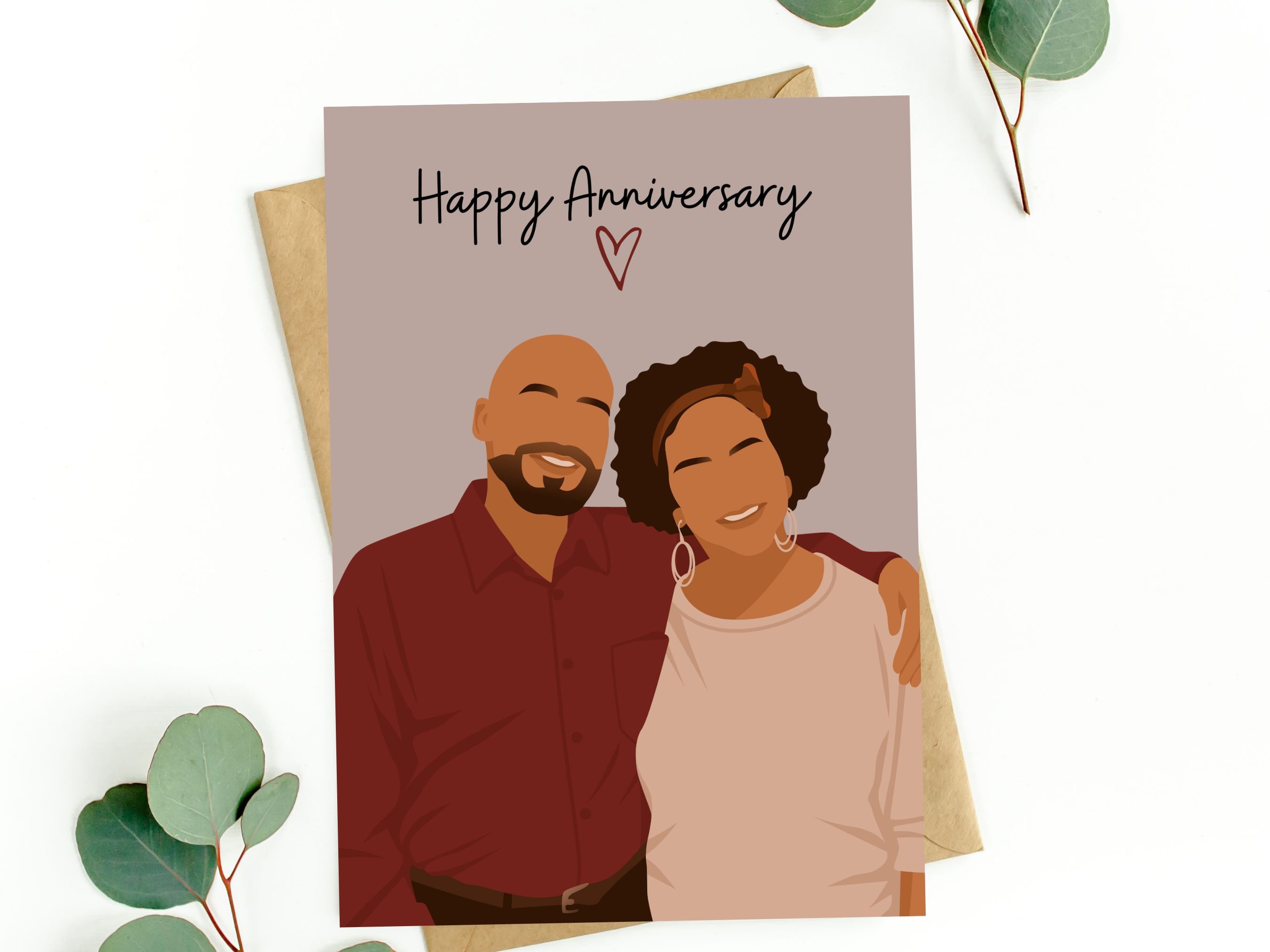 Personalized Anniversary Card With Couples Names Customized Happy