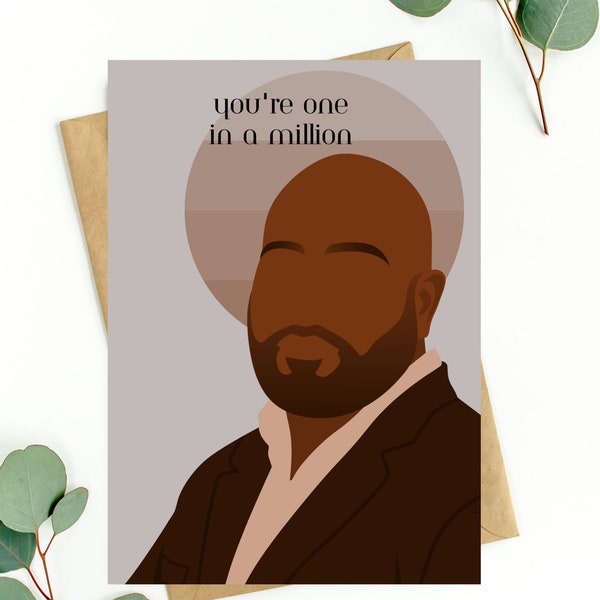 Black Fathers Day Card, Dad Greeting Card, Black Dad, Bald Man Birthday Card,Black Greeting Cards, Diverse Cards, Afro Caribbean Man,