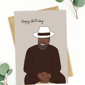 Black Male Birthday Card, For Uncle, Dad, God Father, Black Greeting Card, Diverse Cards, Afro Caribbean Man, Celebration, Card, Ethnic Card