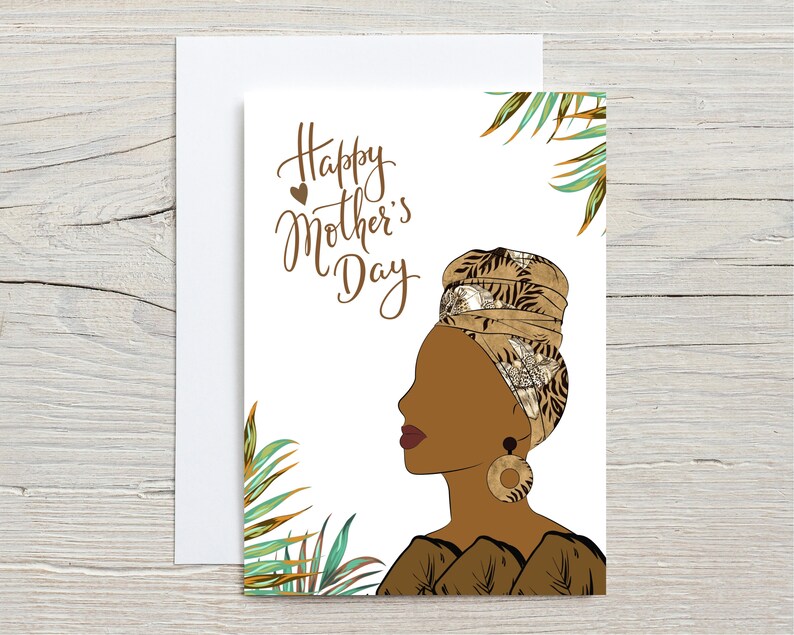 Black Mother's Day Card. Black Woman Card Black Mum. Love - Etsy