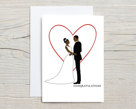 Congratulation Card For Newlyweds Bride And Groom And Brand Etsy