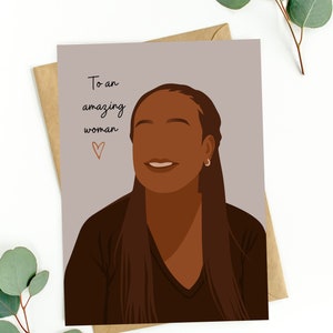 Black Woman Affirmation Birthday, Mothers Day Card, Blessed and Beautiful Woman, Black Mother. Black Wife. Black Friend. Black Greeting Card