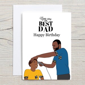 Black Happy Father's Day, Black Dad and Son, Black Greeting Card, Like Father Like Son Card, Diverse Cards, Best Dad Card, Ethnic Cards Birthday
