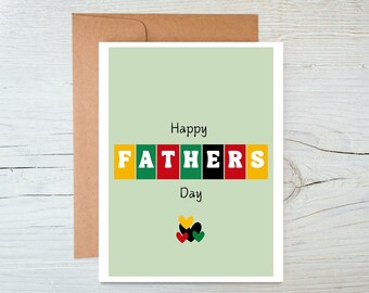 Carte de fête des pères heureuse, carte de voeux d'anniversaire de beau-père, carte de voeux de couleur rouge, verte, dorée, histoire des noirs