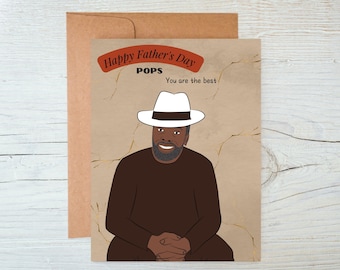 Carte de fête des pères, papa, grand-père, cadeau de fête des pères, cartes de voeux noires, cartes diverses, homme afro-antillais