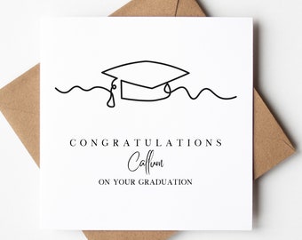 PERSONALISED Graduation Card, Congratulations On Your Graduation, Graduated Card, Celebration Cards, Congrats Card, College University Grad