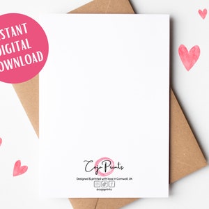 PRINTABLE Funny Valentine's Day Card, Coffee Greeting Card, Coffee Lover, Funny Valentine Card, Wife Card, Husband Card, Boy/Girlfriend image 2