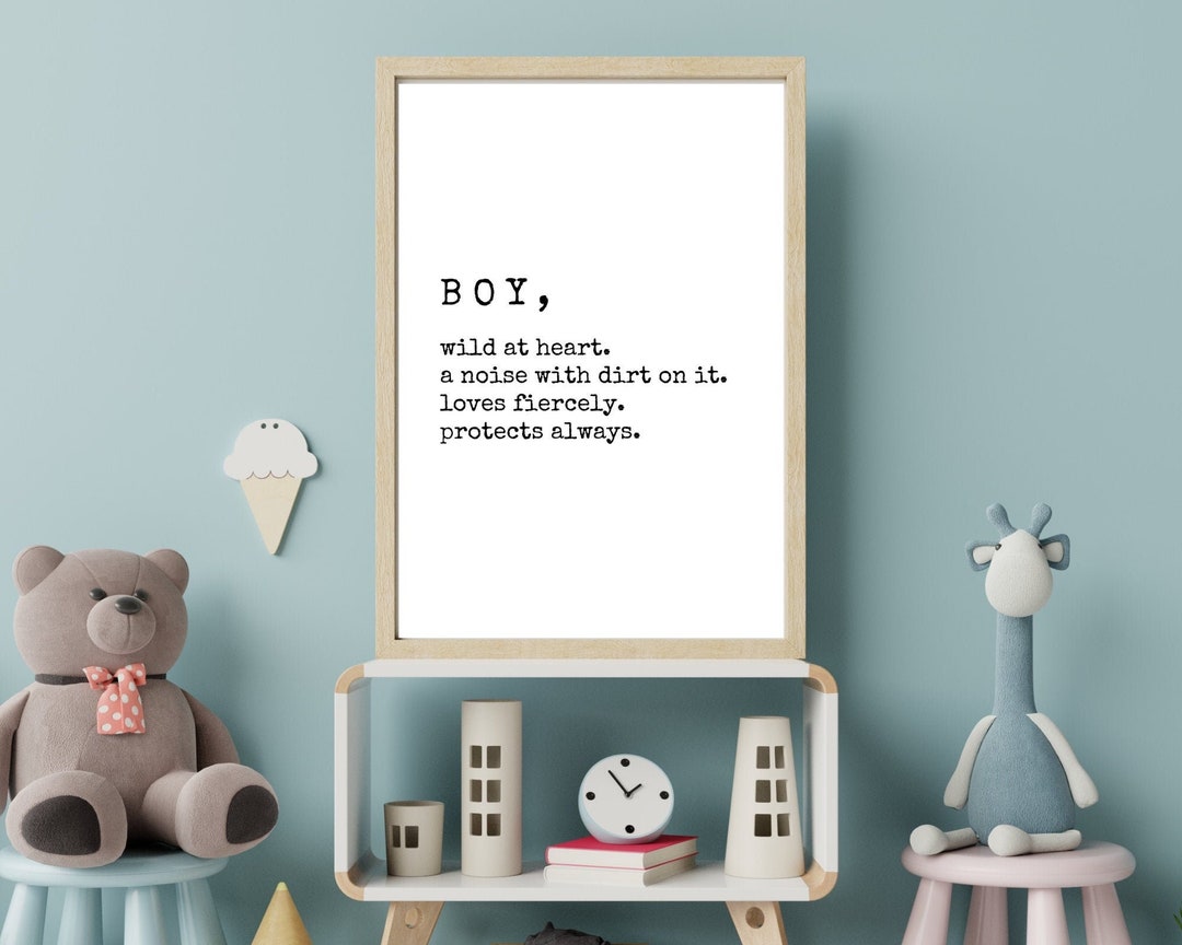 Boy Definition Print, Boys Bedroom Decor, Playroom Prints, Baby Shower ...