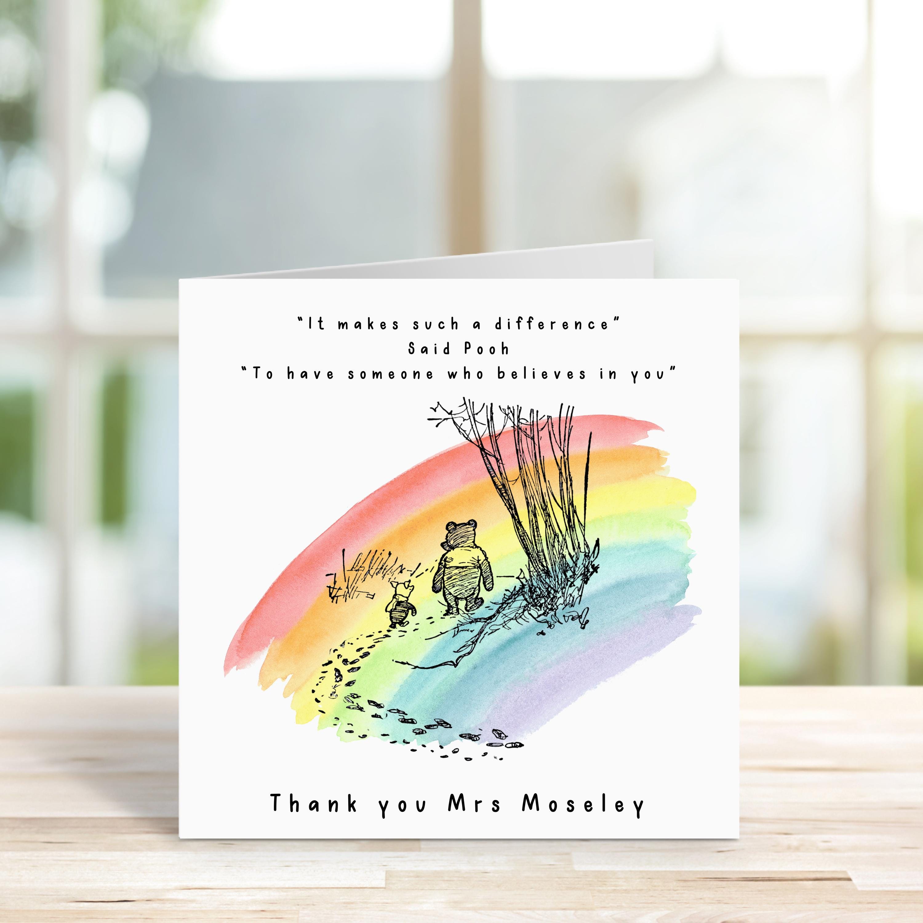 Pooh Thank You Cards - Etsy