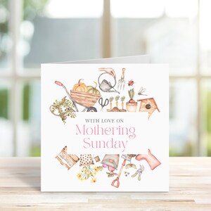 Jardinage carte de fête des mères, carte jardin de maman, joyeuse fête des mères, carte de voeux de maman, carte de dimanche des mères, jardinier passionné, cartes pour maman
