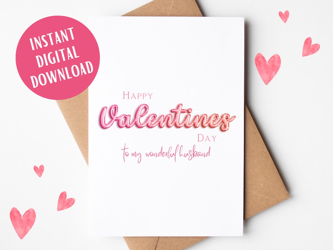 PRINTABLE Husband Valentine s Day Card My Wonderful Etsy