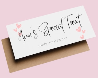 Mum's Special Treat Money Wallet Card, Happy Mother's Day, Gift Voucher Card, Mothering Sunday, Gift Cards For Mum, Gifts For Mum/Mom/Mummy