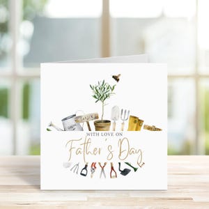 Carte jardinage fête des pères, cartes de voeux jardin personnalisées, cartes pour papa/beau-père/grand-père/papa, arrosoir, cadeau jardinier, carte plante