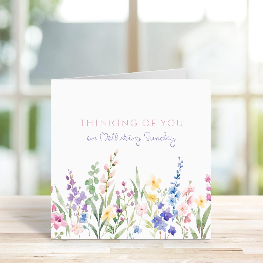 Thinking of You on Mothering Sunday Card, Floral Mother's Day Card ...