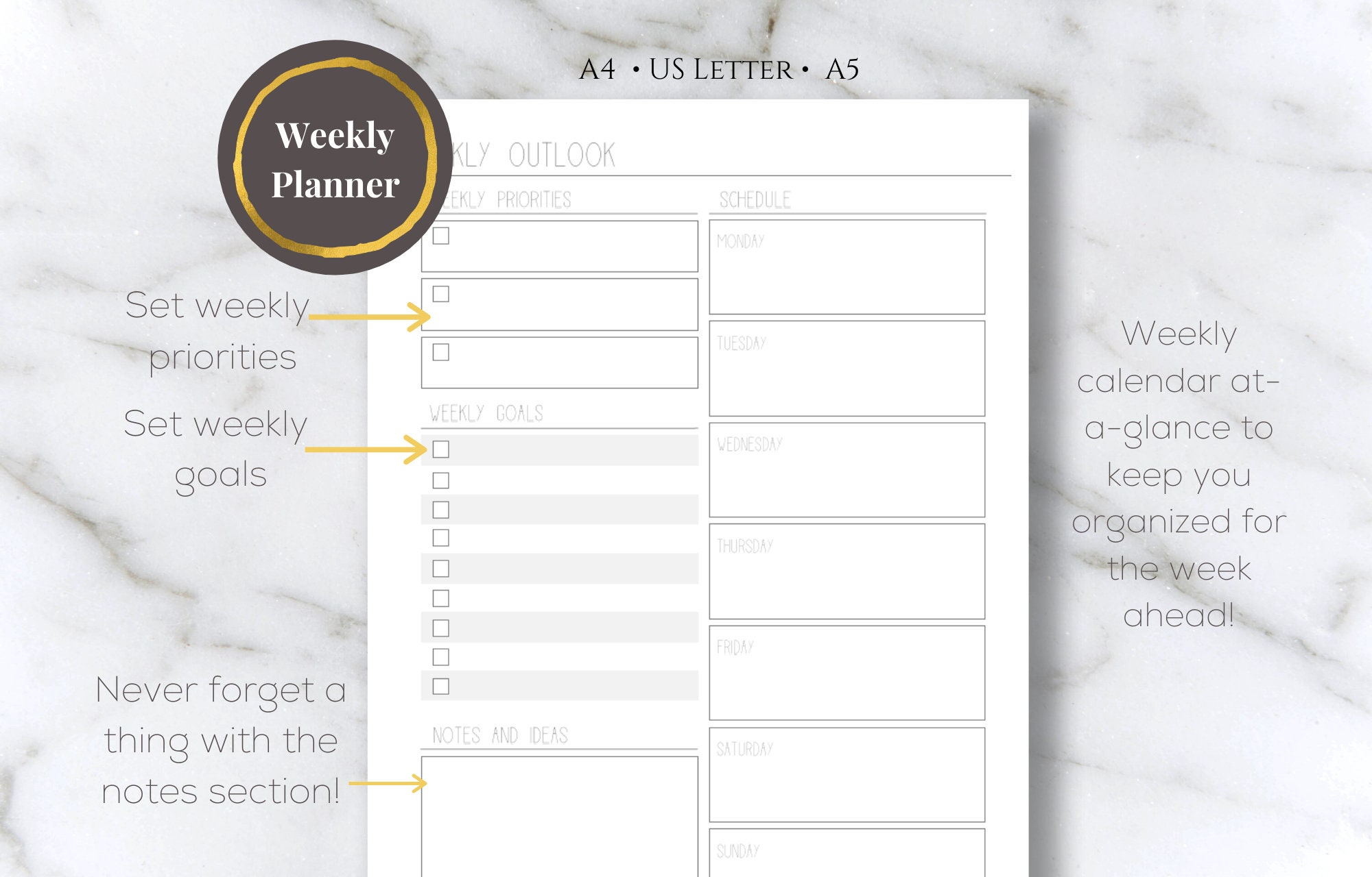 Ultimate Printable Minimalist Planner Bundle Instant | Etsy