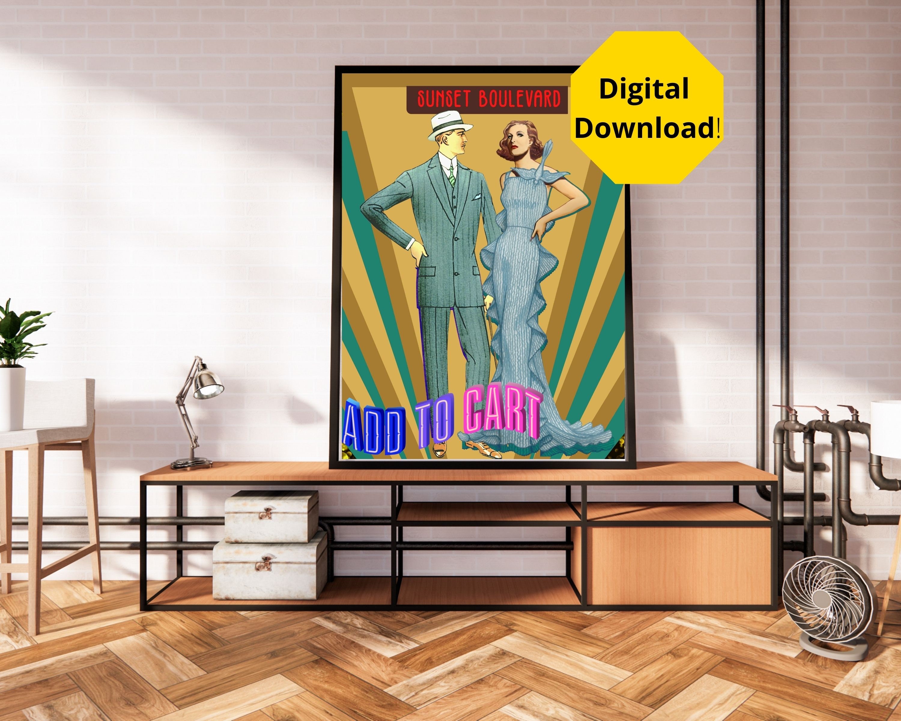 1920s Art Print Great Gatsby Wall Art Vogue Vintage Etsy UK